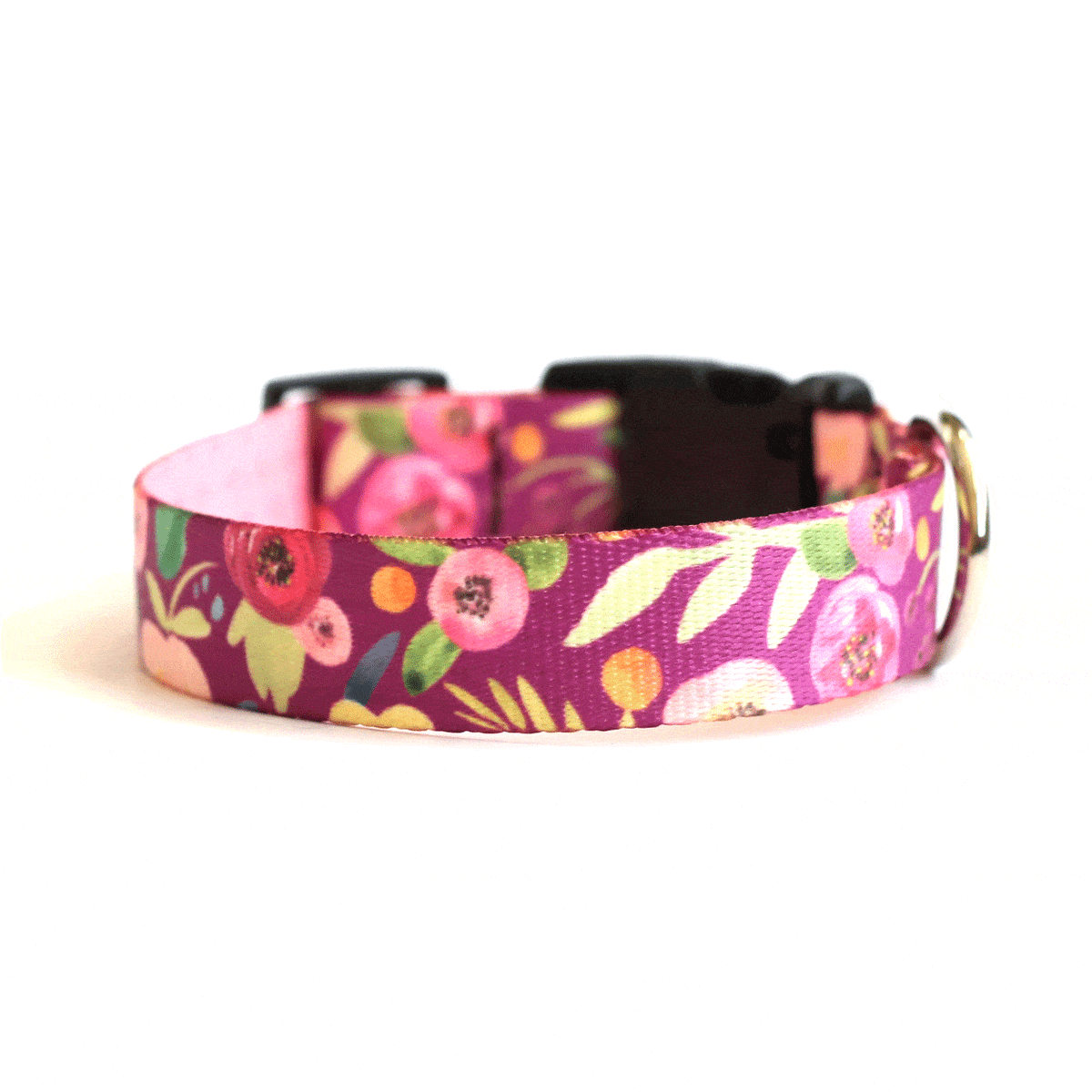 Plum Floral Dog Collar – Clive and Bacon